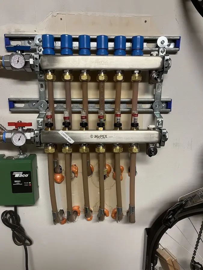 Plumber performing Gas Line Installation at a residential property in Gardiner